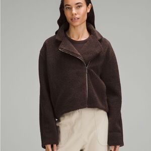 LULULEMON Textured Fleece Collared Jacket Size 8 EUC